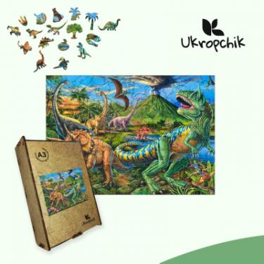 Пазл Ukropchik дерев'яний Ера Динозаврів size - L в коробці з наб Фото 4