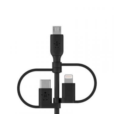 Дата кабель Belkin USB 2.0 AM to Lightning + Micro 5P + Type-C 1.0m b Фото 1
