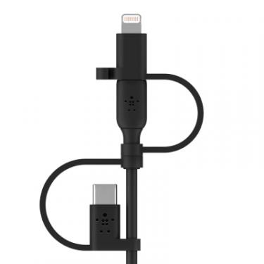 Дата кабель Belkin USB 2.0 AM to Lightning + Micro 5P + Type-C 1.0m b Фото 2