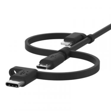 Дата кабель Belkin USB 2.0 AM to Lightning + Micro 5P + Type-C 1.0m b Фото 4