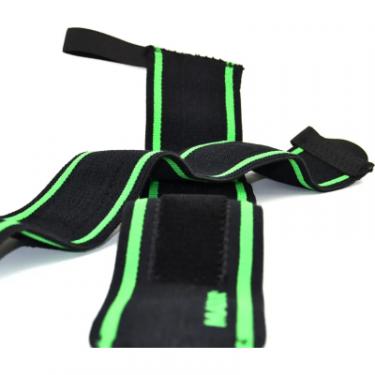 Бинт для спорта MadMax MFA-298 Wrist Wraps 18" Black/Green Фото 4