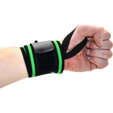 Бинт для спорта MadMax MFA-298 Wrist Wraps 18" Black/Green Фото 6