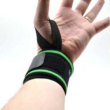 Бинт для спорта MadMax MFA-298 Wrist Wraps 18" Black/Green Фото 8