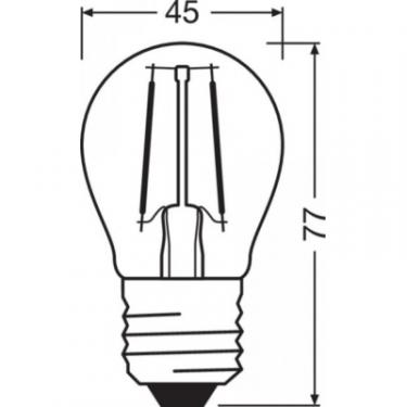 Лампочка Osram LED CL P40 4W/827 230V FIL E27 Фото 2