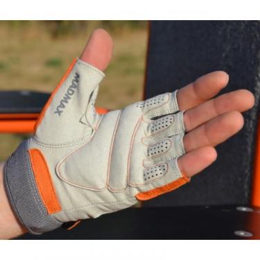 Перчатки для фитнеса MadMax MFG-850 Crazy Grey/Orange XL Фото 4