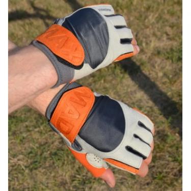 Перчатки для фитнеса MadMax MFG-850 Crazy Grey/Orange XL Фото 7