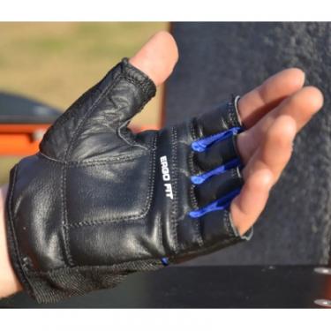 Перчатки для фитнеса PowerPlay 9058 Thunder чорно-сині L Фото 2