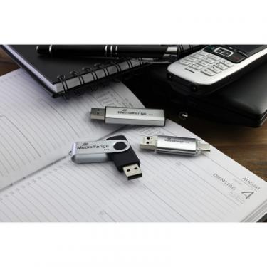 USB флеш накопитель Mediarange 128GB Silver USB 3.0 / Type-C Фото 3