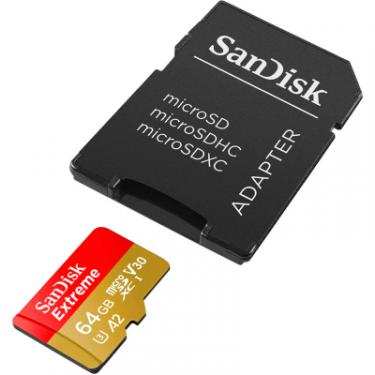 Карта памяти SanDisk 64GB microSD class 10 UHS-I Extreme For Action Cam Фото 1