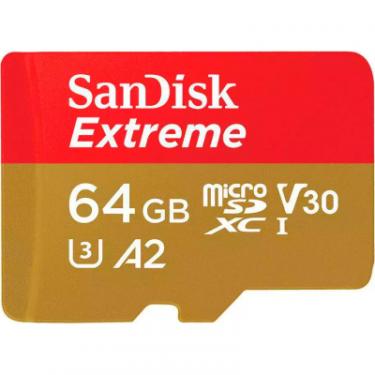 Карта памяти SanDisk 64GB microSD class 10 UHS-I Extreme For Action Cam Фото 2