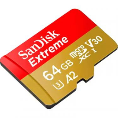 Карта памяти SanDisk 64GB microSD class 10 UHS-I Extreme For Action Cam Фото 3