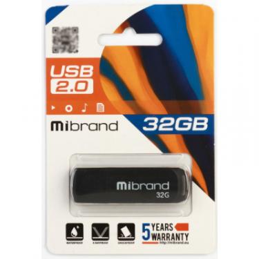 USB флеш накопитель Mibrand 32GB Mink Black USB 2.0 Фото 1