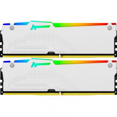 Модуль памяти для компьютера Kingston Fury (ex.HyperX) DDR5 64GB (2x32GB) 6000 MHz Beast White RGB Фото 1