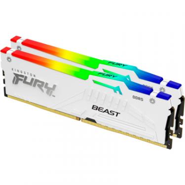 Модуль памяти для компьютера Kingston Fury (ex.HyperX) DDR5 64GB (2x32GB) 6000 MHz Beast White RGB Фото 2