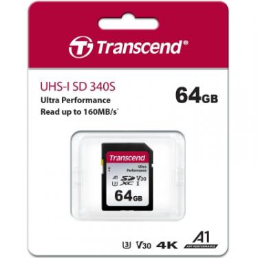 Карта памяти Transcend 64GB SD class 10 UHS-I U3 4K Фото 1