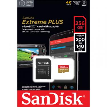 Карта памяти SanDisk 256GB microSD class 10 V30 Extreme PLUS Фото 3