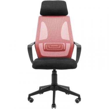 Офисное кресло Richman Профі Пластик Піастра Сітка чорна + червона Фото 1