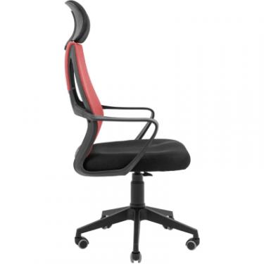 Офисное кресло Richman Профі Пластик Піастра Сітка чорна + червона Фото 2