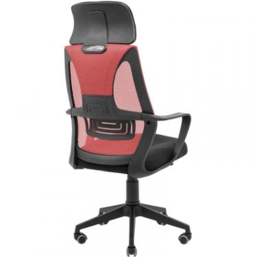 Офисное кресло Richman Профі Пластик Піастра Сітка чорна + червона Фото 3