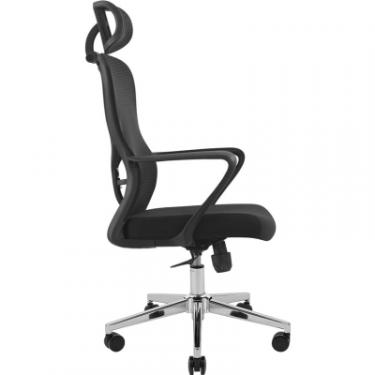 Офисное кресло Richman Солана Хром M-1 (Tilt) Сітка чорна Фото 2