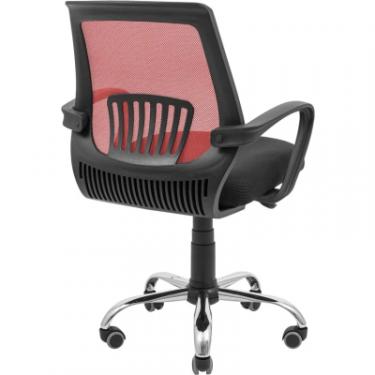 Офисное кресло Richman Стар Хром Піастра Сітка чорна + червона Фото 3
