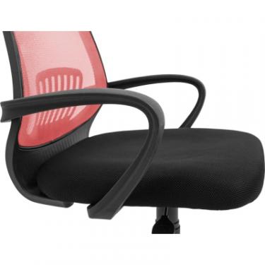 Офисное кресло Richman Стар Хром Піастра Сітка чорна + червона Фото 4