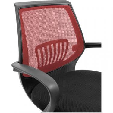 Офисное кресло Richman Стар Хром Піастра Сітка чорна + червона Фото 6