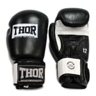 Боксерские перчатки Thor Sparring PU-шкіра 14oz Чорно-білі Фото 4