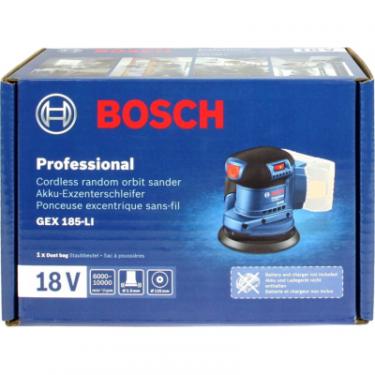 Шлифовальная машина Bosch GEX 185-LI, 18В, 125 мм, 6000-10000 об/хв (без АКБ Фото 13