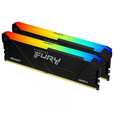 Модуль памяти для компьютера Kingston Fury (ex.HyperX) DDR4 32GB (2x16GB) 3200 MHz FURY Beast RGB Фото 1