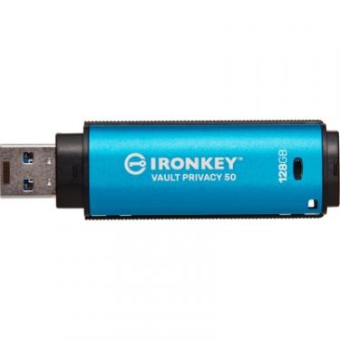 USB флеш накопитель Kingston 128GB IronKey Vault Privacy 50 Blue USB 3.2 Фото 3