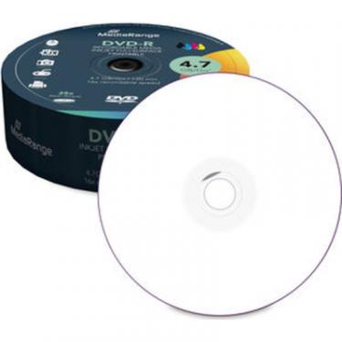 Диск DVD Mediarange DVD-R 4.7GB 120min 16x speed, inkjet fullsurface p Фото