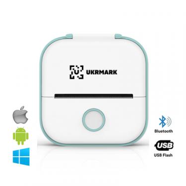 Принтер чеков UKRMARK P02GN Bluetooth, біло-зелений Фото