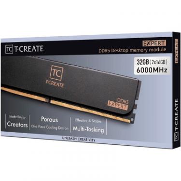 Модуль памяти для компьютера Team DDR5 32GB (2x16GB) 6000 MHz T-Create Expert Black Фото 4