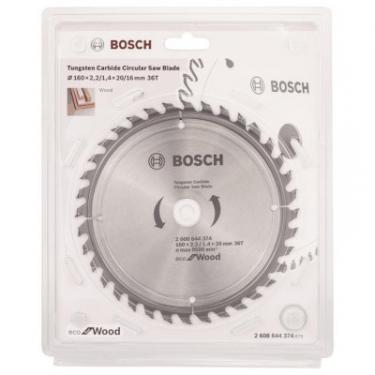 Круг отрезной Bosch Eco for Wood 160x2.2x20-36T Фото 1