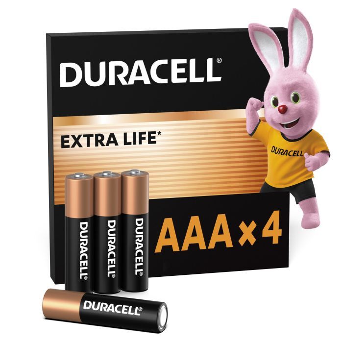 Батарейка Duracell AAA лужні 4 шт. в упаковці Фото