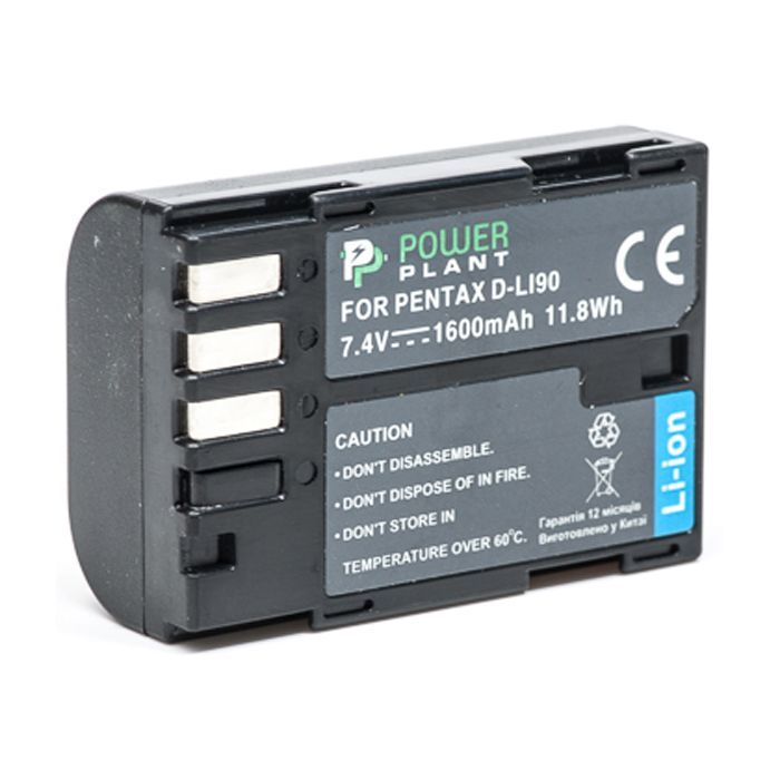 Аккумулятор к фото/видео PowerPlant Pentax D-Li90 Фото