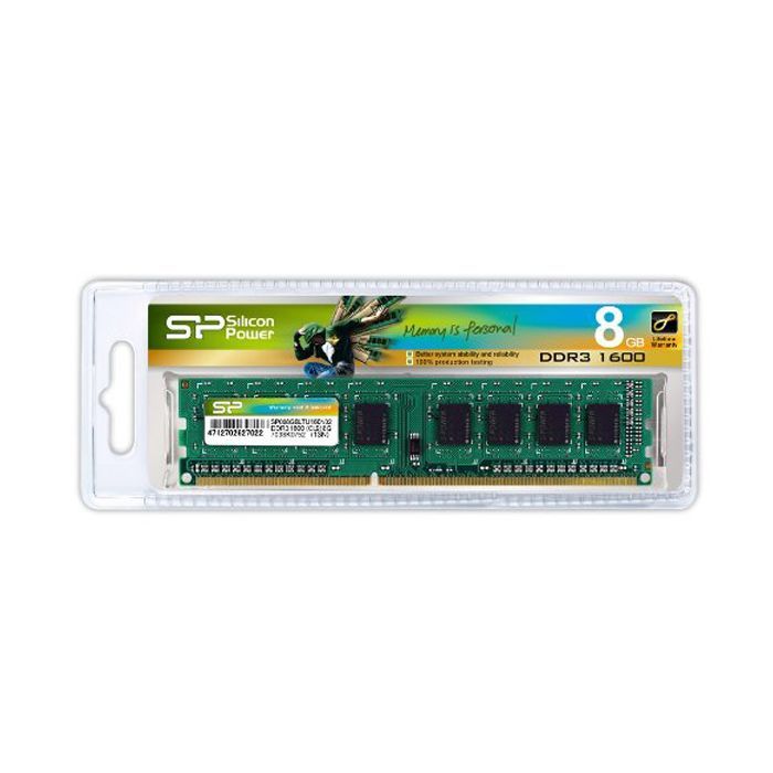 Модуль памяти для компьютера Silicon Power DDR3 8GB 1600 MHz Фото