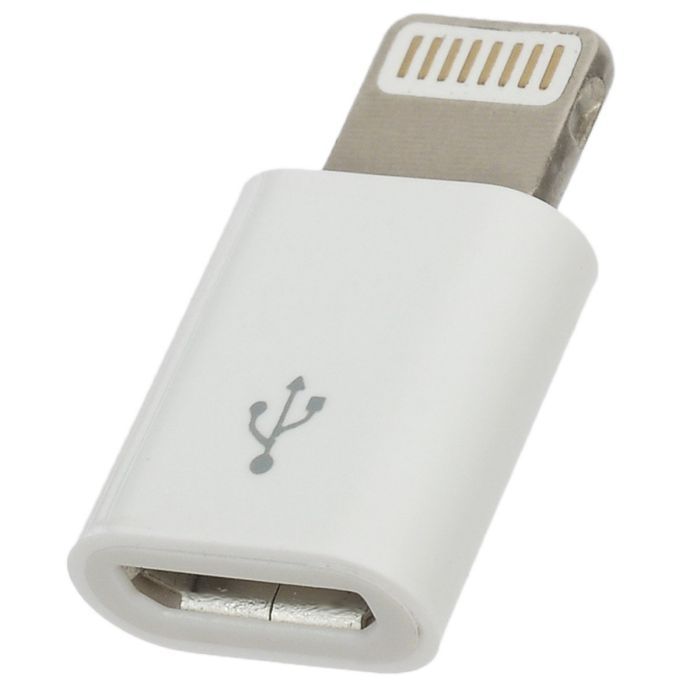 Переходник PowerPlant Apple Lightning 8-pin to Micro USB Фото