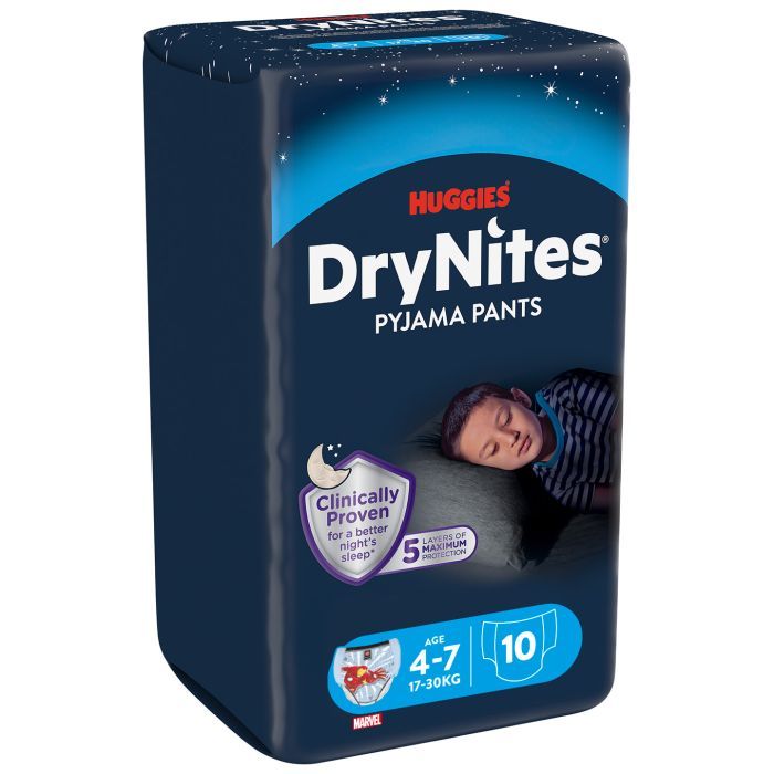 Подгузники Huggies DryNites для мальчиков 4-7 лет 10 шт Фото