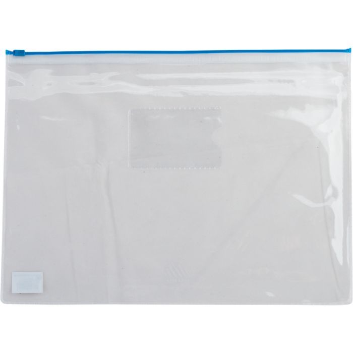 Папка на молнии Buromax А5, plastic zipper blue Фото