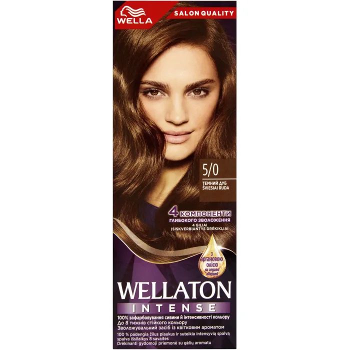 Краска для волос Wellaton 5/0 Темный дуб Фото