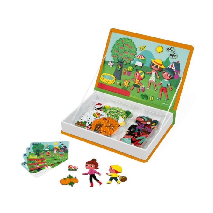 Развивающая игрушка Janod Магнитная книга 4 сезона Фото