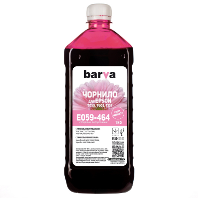 Чернила Barva EPSON R2400 LIGHT MAGENTA 1 кг T0596 Фото