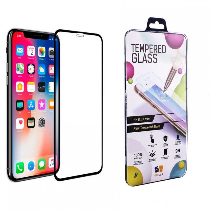 Стекло защитное Drobak для iPhone 11 Pro (Black) Фото