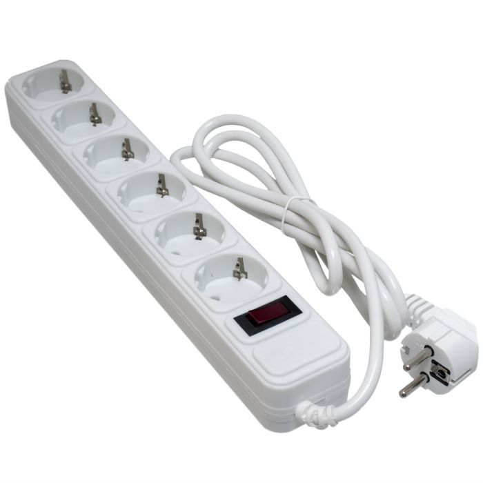 Сетевой фильтр питания Patron 3m (SP-1063W), 6 розеток White Фото
