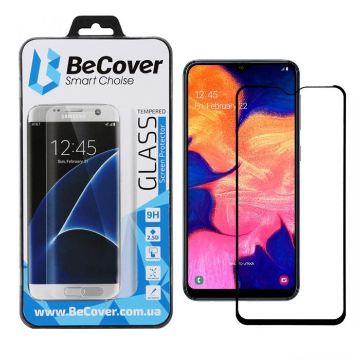 Стекло защитное BeCover Samsung Galaxy A10 SM-A105 Black Фото