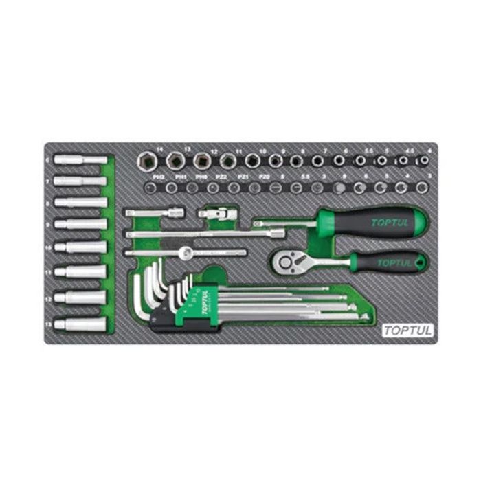 Набор инструментов Toptul комбінований 1/4" 50од. Фото
