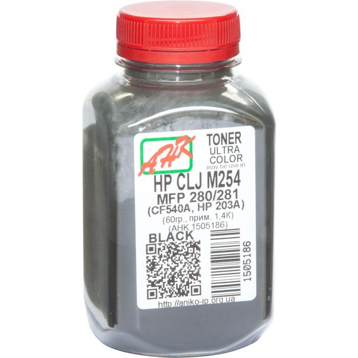 Тонер AHK HP CLJ M254/MFP280/281, 60г Black Фото
