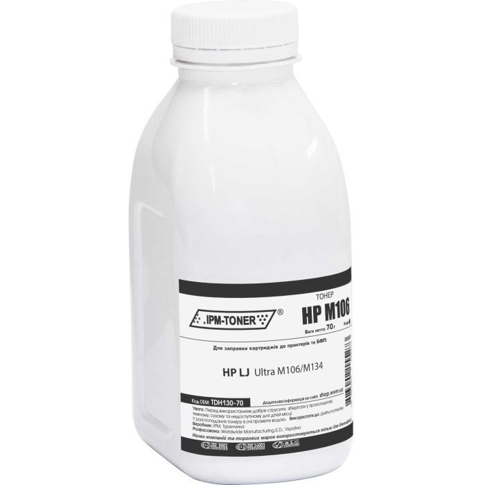 Тонер IPM HP LJ Ultra M106/M134, 70г Black Фото